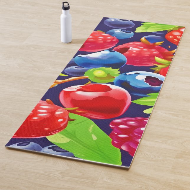 Tapis De Yoga Mélange de baies d'été (En situation)