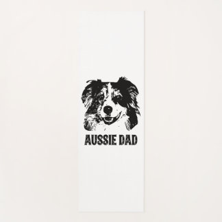 Tapis De Yoga Mens Aussie Papa - Australian Shepherd Chien Papa