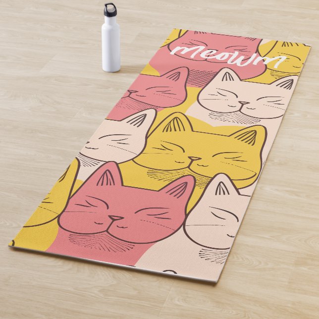 Tapis De Yoga Meowmaste : Cute Feminine Yoga Mat pour Amoureux d (En situation)