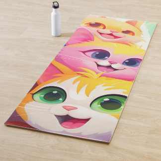 Tapis De Yoga Meowmaste - Cute Kittens Style Anime