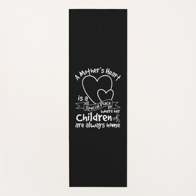 Tapis De Yoga Mère Cadeau Un coeur de mère (Devant)