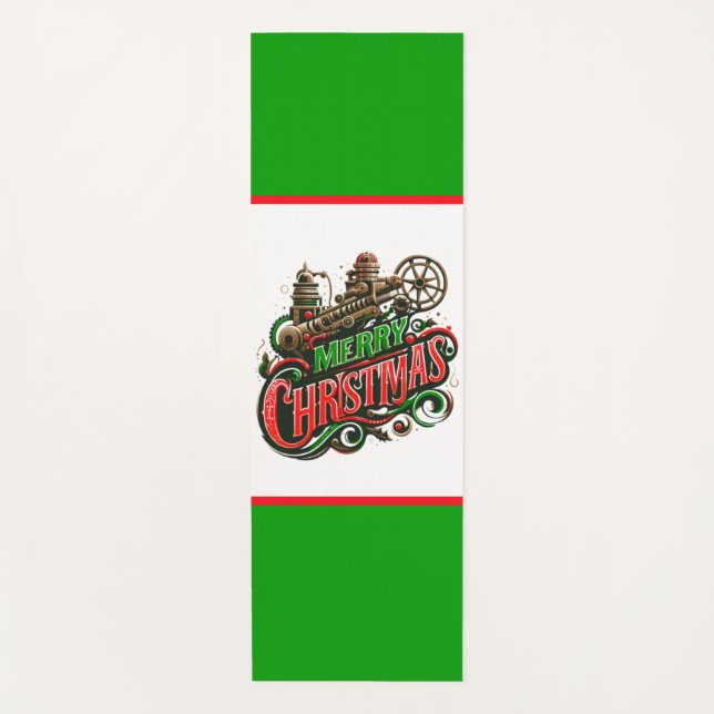Tapis De Yoga Merry Christmas steampunk (Devant)