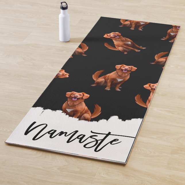 Tapis De Yoga Mete Artsy Golden Retriever Chien Motif (En situation)