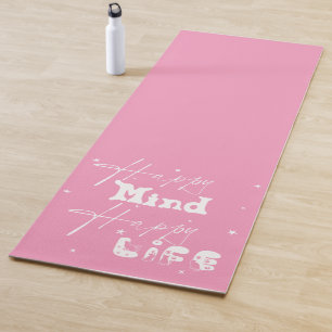 Tapis de Yoga Mignon Happy Mind Happy Life