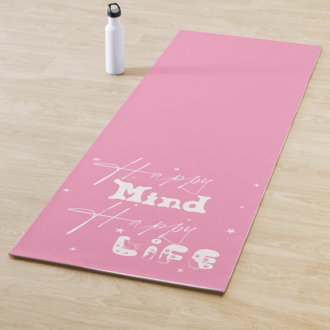 Tapis de Yoga Mignon Happy Mind Happy Life (En situation)