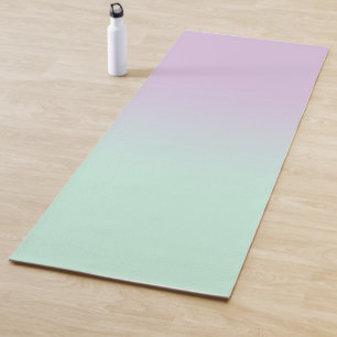 Tapis De Yoga Mint Esthétique Pastel Et Ombre Gradient Lilac