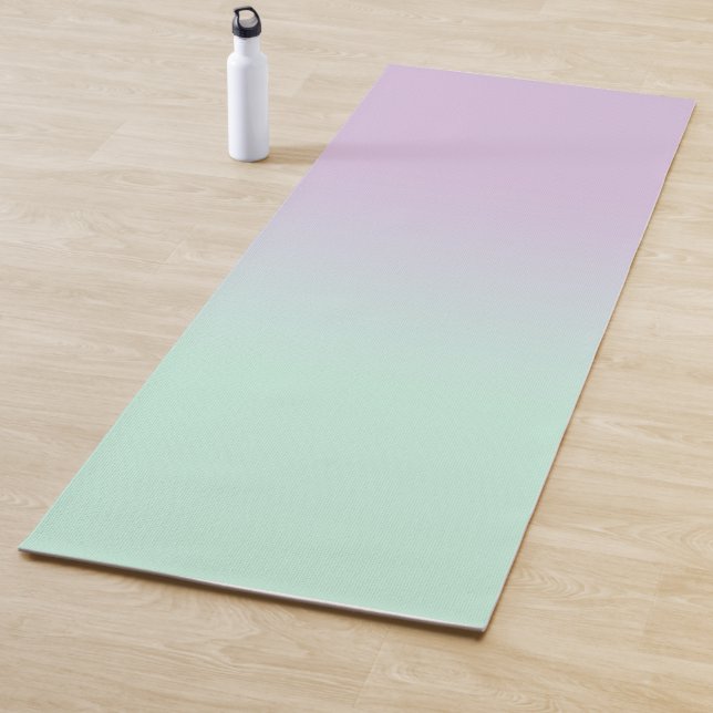 Tapis De Yoga Mint Esthétique Pastel Et Ombre Gradient Lilac (En situation)