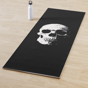 Tapis De Yoga Modèle De Fitness De La Pop D'Art De Crâne Noir