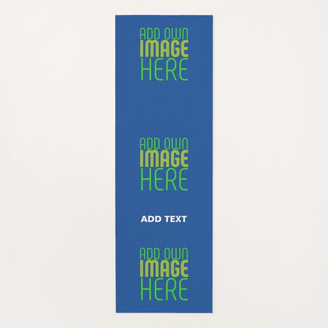 TAPIS DE YOGA MODÈLE DE TEXTE D'IMAGE BLEU MODERNE MODIFIABLE (Devant)