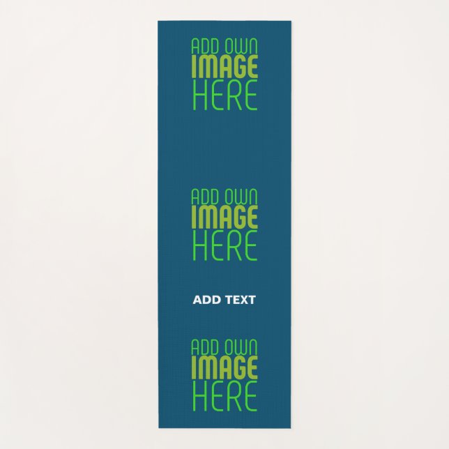 TAPIS DE YOGA MODÈLE DE TEXTE D'IMAGE BLEUE MODERNE ÉDITABLE PRU (Devant)