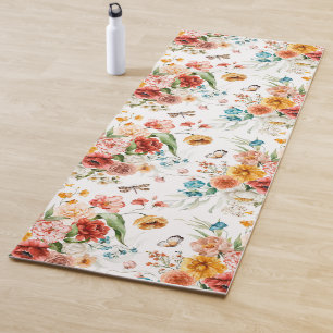 Tapis De Yoga Modèle floral du jardin