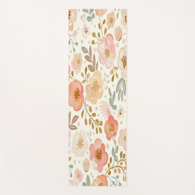 Tapis De Yoga Modèle floral Yoga Mat (Devant)