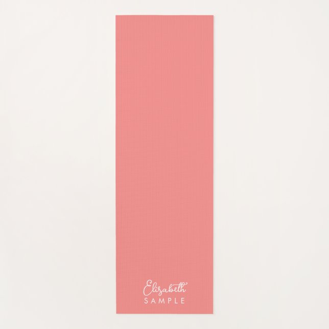 Tapis De Yoga Modèle moderne Apricot Calligraphie Nom Meilleur (Devant)