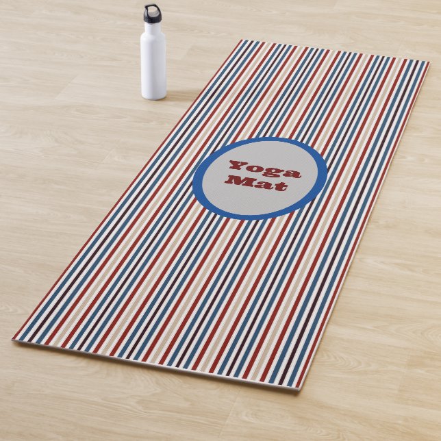 Tapis De Yoga  Moderne Chic Rayé  (En situation)