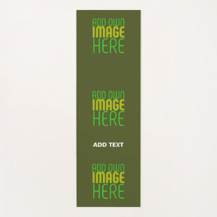 TAPIS DE YOGA MODERNE ÉDITABLE ARMÉE VERT IMAGE MODÈLE TEXTE