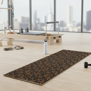 Tapis de Yoga Moderne Marron Coquille de Tortue Él
