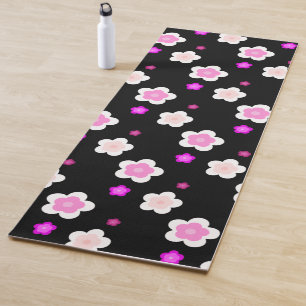 Tapis De Yoga Moderne Spring aqua dégradé de la flore violette m