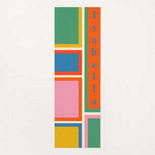 Tapis De Yoga Modulaire Rétro Moderne Géométrique Personnalisé Y