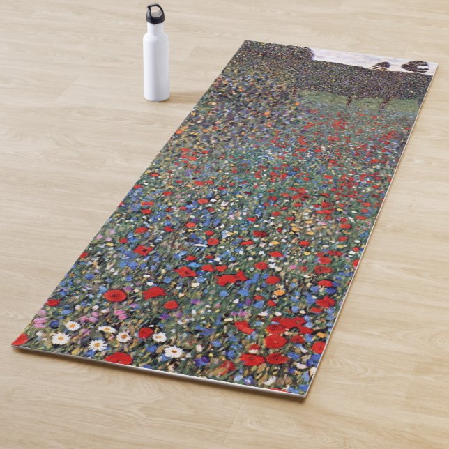 Tapis De Yoga Mohnfeld, Gustav Klimt (En situation)