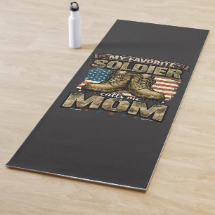 Tapis De Yoga Mon soldat préféré m'appelle maman