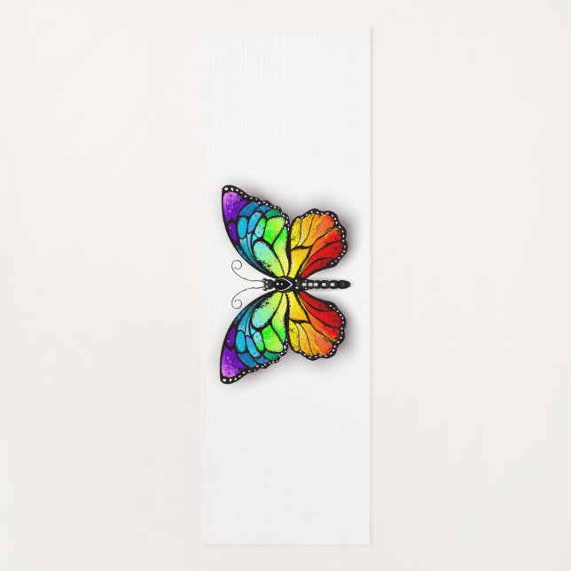 Tapis De Yoga Monarque papillon arc-en-ciel (Devant)