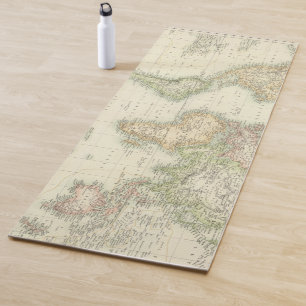 Tapis De Yoga Monde sur la projection de Mercator