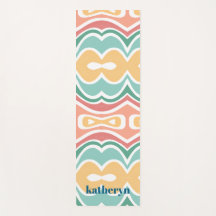 Monnaie Moderne Vert Abstrait Design Chic Yoga Mat