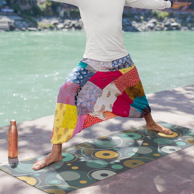 Tapis De Yoga monochrome géométrique (Créateur téléchargé)