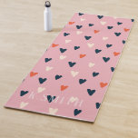 Tapis De Yoga Monogram Kawaii Cute Hearts Motif<br><div class="desc">Available here: http://www.zazzle.com/produkto</div>