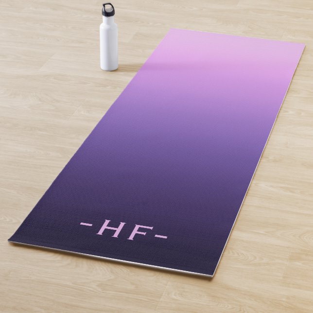 Tapis De Yoga Monogramme à dégradé simple  (En situation)