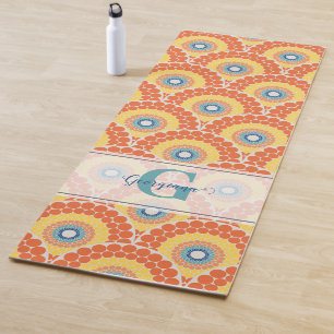 Tapis De Yoga Monogramme Art Déco Egée Été Radiant Mandala