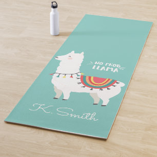 Tapis De Yoga Monogramme Cute Funny Alpaca No Prob Llama
