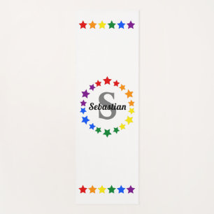 Tapis De Yoga Monogramme des étoiles Gay pride LGBT   Imprimé su