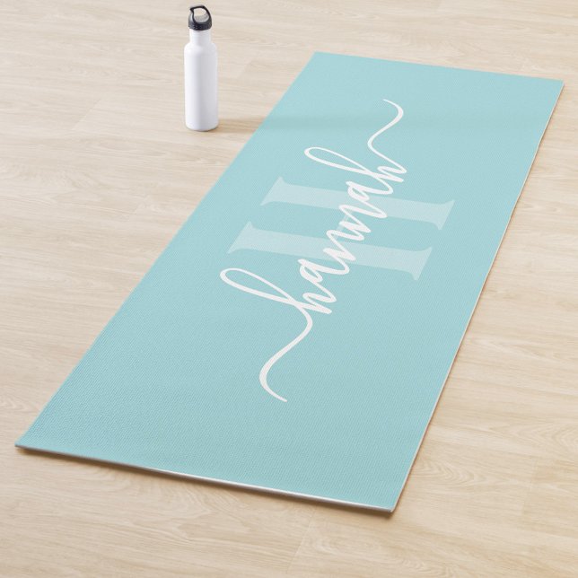 Tapis De Yoga Monogramme Féminin Grand Script (Créateur téléchargé)