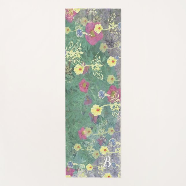 Tapis De Yoga Monogramme Fleur sauvage Yoga Mat (Devant)