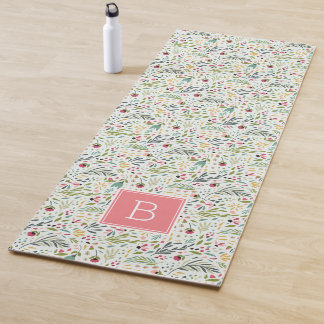 Tapis De Yoga Monogramme floral Whimsy Garden