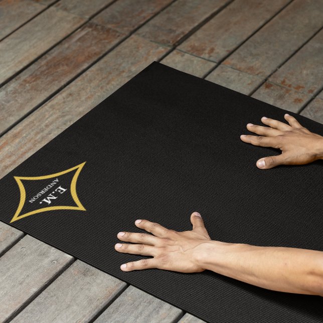 Tapis De Yoga Monogramme minimaliste moderne (Créateur téléchargé)