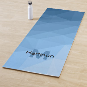 Tapis De Yoga Monogramme motif noir classique en maille géométri