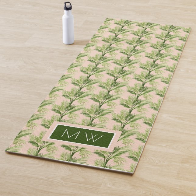 Tapis De Yoga Monogramme | Oasis intérieure | Motif Palm Tree (En situation)