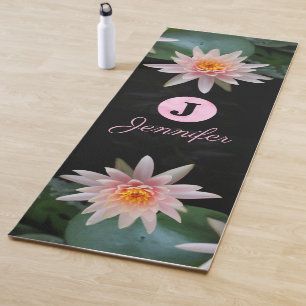 TAPIS DE YOGA MONOGRAMME PERSONNALISÉ NAMASTE ZEN SOFT PASTEL PI