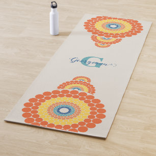 Tapis De Yoga Monogramme Radiant Aegean Été Ornemental Mandala