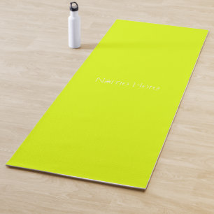 Tapis De Yoga Monographie minimaliste de caractères vert person