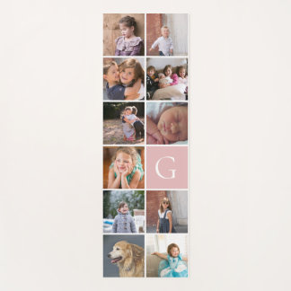 Tapis De Yoga Monographie moderne 11 photo collage et monogramme