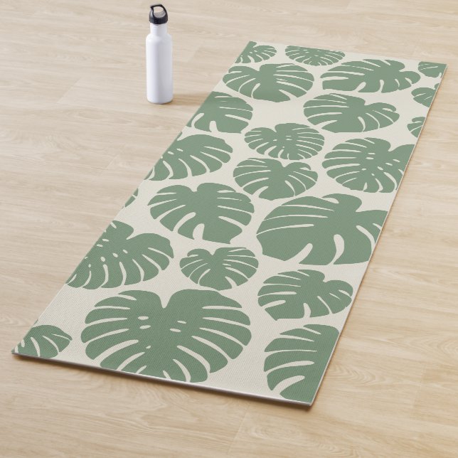 Tapis De Yoga Monstera - Vert (En situation)