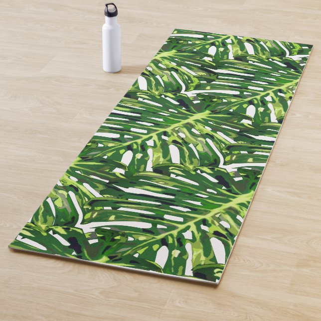 Tapis De Yoga Monstère Tropicale Feuille Yoga Mat - Détendez-vou (En situation)