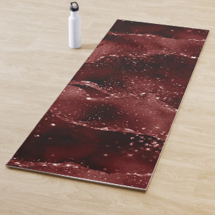 Tapis De Yoga Moody Agate Henné sang rouge grenat bijou ton