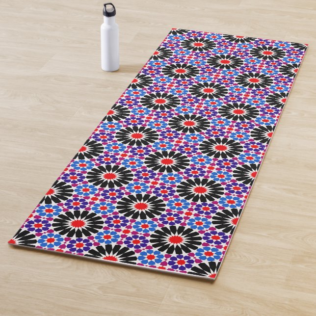 Tapis De Yoga Mosaic Legacy: Andalusian Moroccan Zellige Art (En situation)