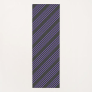 Tapis De Yoga Motif à cinq bandes Ultra violet et charbon de boi