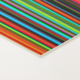 Tapis De Yoga Motif à rayures multicolores