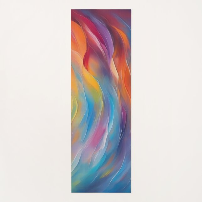 Tapis De Yoga Motif Abstrait bleu clair (Devant)